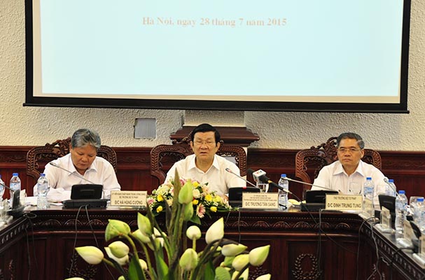 Chủ tịch nước Trương Tấn Sang làm việc tại 8Jun88 giải trí miễn phí về công tác Thi hành án dân sự