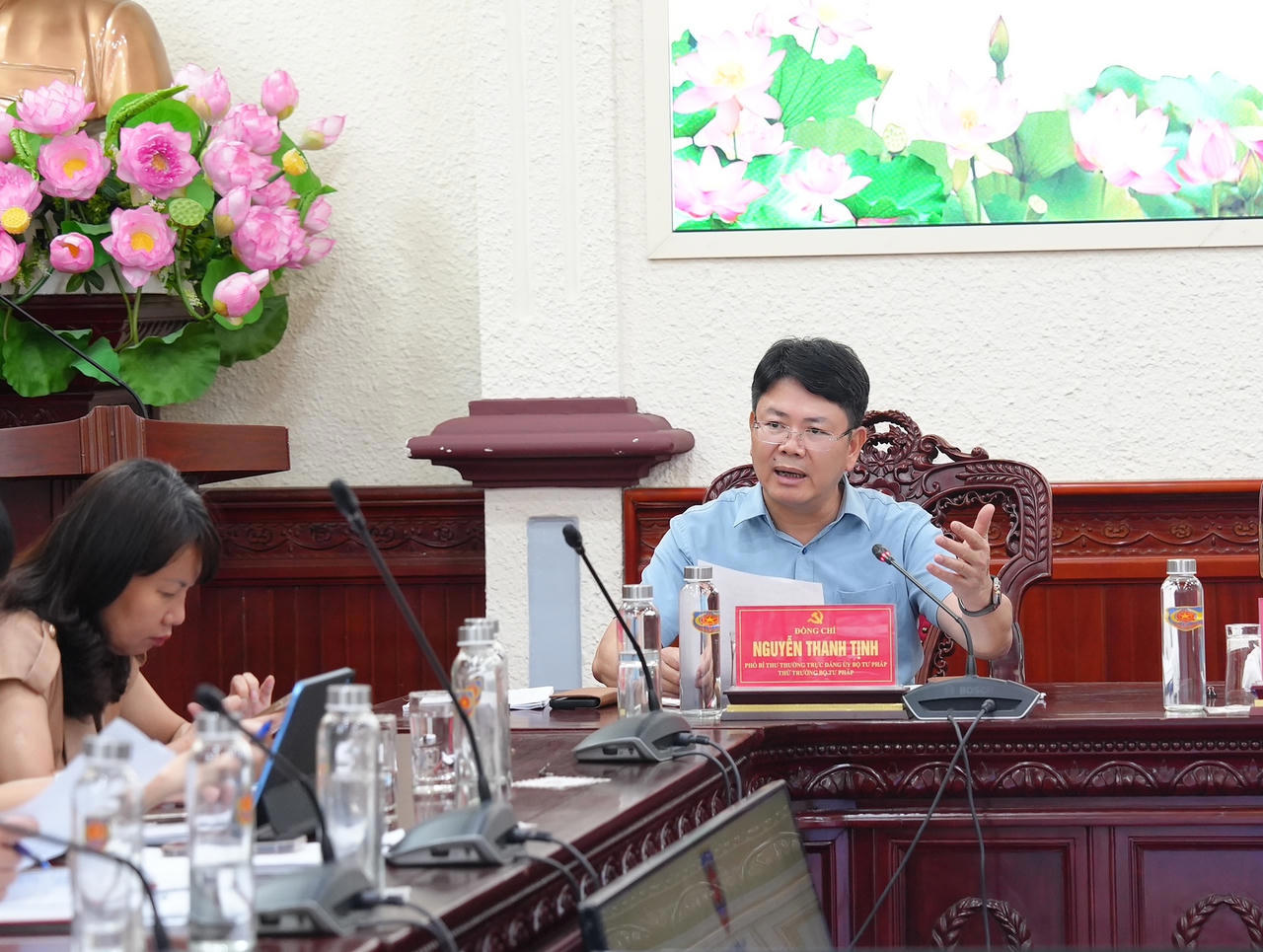 Thứ trưởng Nguyễn Thanh Tịnh ph&aacute;t biểu.