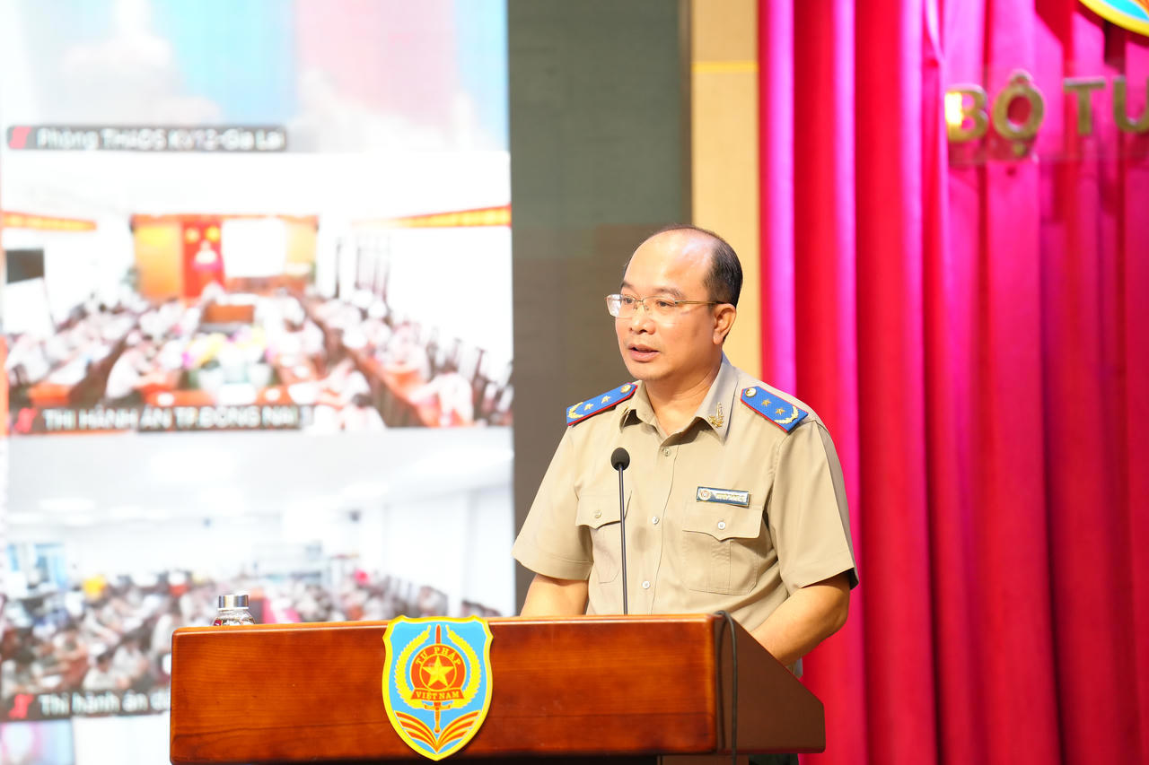 &Ocirc;ng Nguyễn Thắng Lợi, Cục trưởng Cục Quản l&yacute; THADS ph&aacute;t biểu tại Hội nghị.&nbsp;