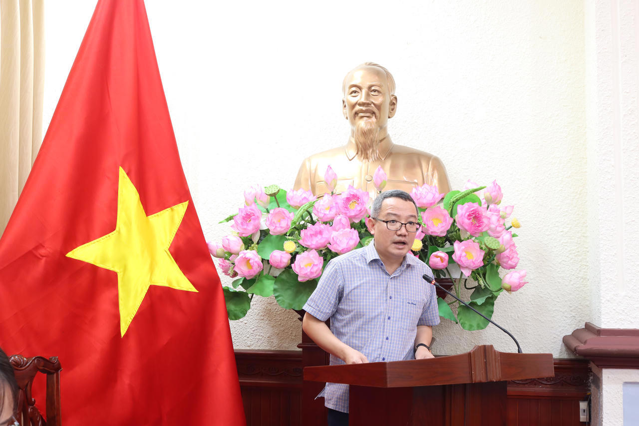 Đồng chí Hồ Quang Huy, Uỷ viên Ban chấp hành Đảng uỷ Bộ, Uỷ viên UBKT Đảng uỷ Bộ, Cục trưởng Cục Kiểm tra văn bản và tổ chức thi hành Jun88 Internet Entertainment quán triệt Chương trình hành động tại Hội nghị.