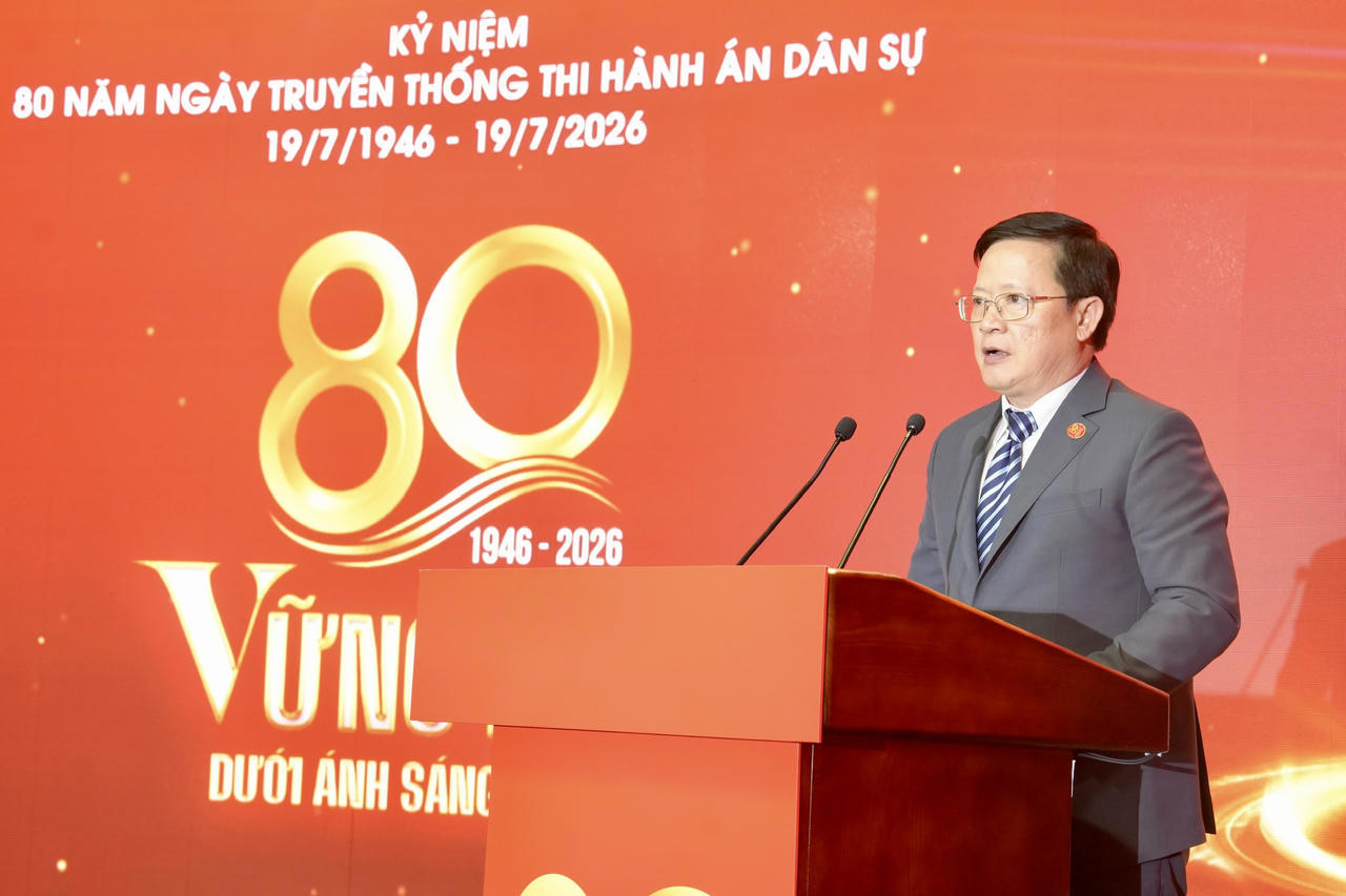 Thứ trưởng Mai Lương Khôi đọc diễn văn kỷ niệm.